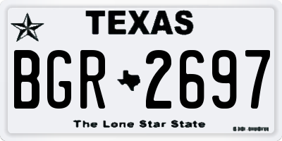 TX license plate BGR2697