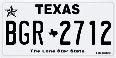 TX license plate BGR2712