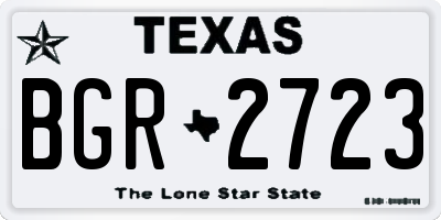 TX license plate BGR2723