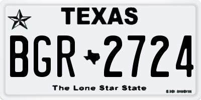TX license plate BGR2724