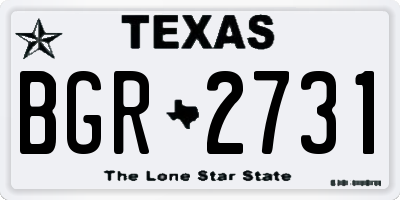 TX license plate BGR2731