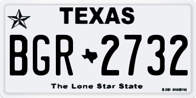 TX license plate BGR2732