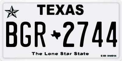TX license plate BGR2744