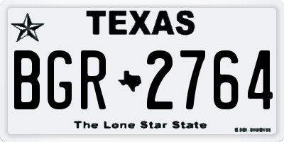 TX license plate BGR2764