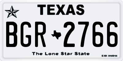 TX license plate BGR2766