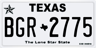 TX license plate BGR2775