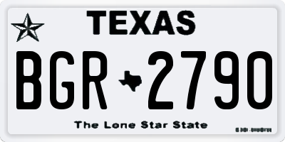 TX license plate BGR2790