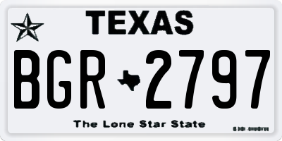 TX license plate BGR2797
