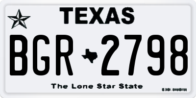 TX license plate BGR2798