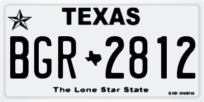 TX license plate BGR2812