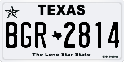 TX license plate BGR2814