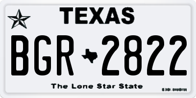 TX license plate BGR2822