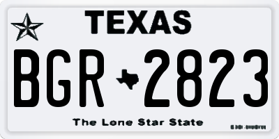 TX license plate BGR2823