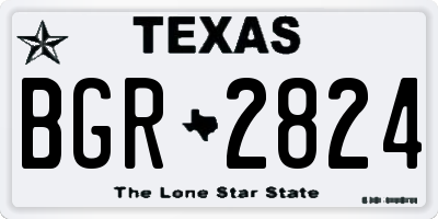 TX license plate BGR2824