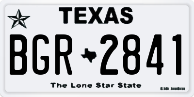 TX license plate BGR2841