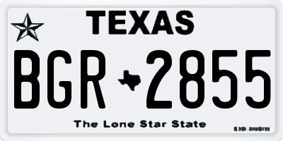TX license plate BGR2855