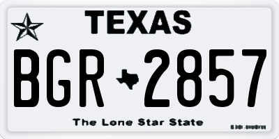 TX license plate BGR2857