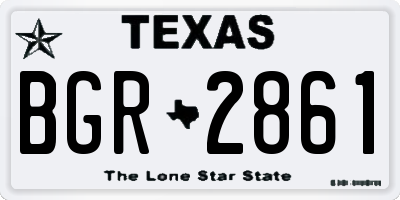 TX license plate BGR2861