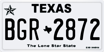 TX license plate BGR2872
