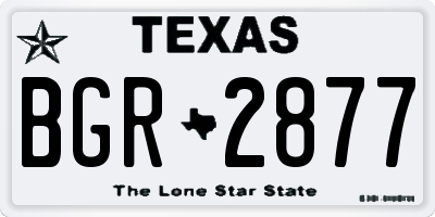 TX license plate BGR2877