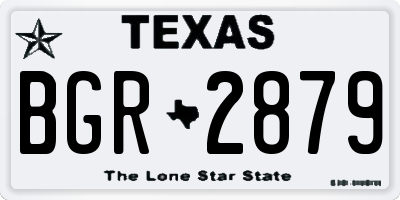 TX license plate BGR2879