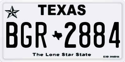 TX license plate BGR2884