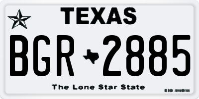 TX license plate BGR2885