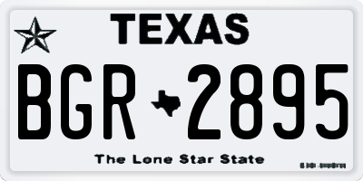 TX license plate BGR2895