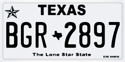 TX license plate BGR2897