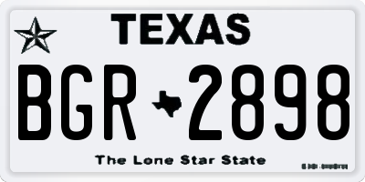 TX license plate BGR2898