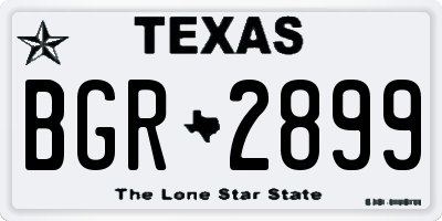 TX license plate BGR2899