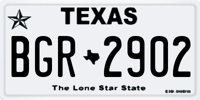 TX license plate BGR2902