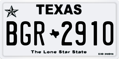 TX license plate BGR2910