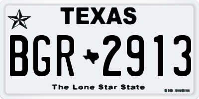 TX license plate BGR2913