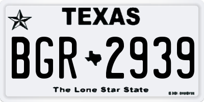 TX license plate BGR2939