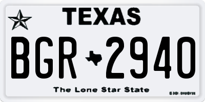 TX license plate BGR2940
