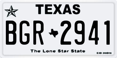 TX license plate BGR2941