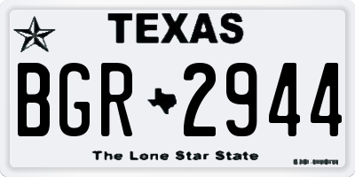 TX license plate BGR2944