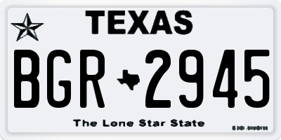 TX license plate BGR2945