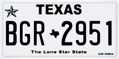 TX license plate BGR2951