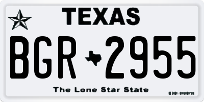 TX license plate BGR2955