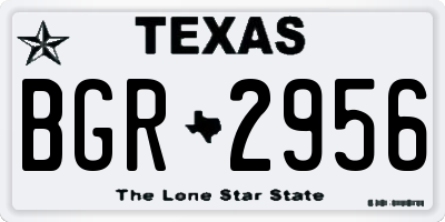 TX license plate BGR2956