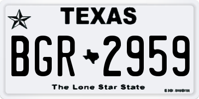 TX license plate BGR2959