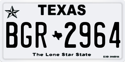 TX license plate BGR2964
