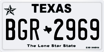 TX license plate BGR2969
