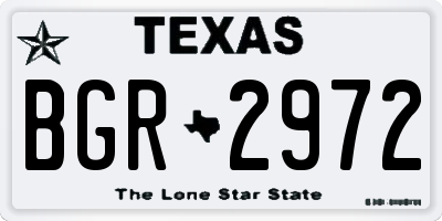 TX license plate BGR2972