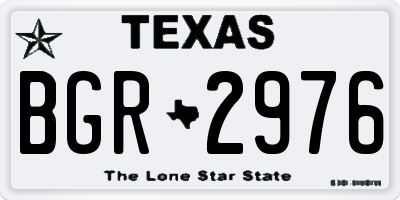 TX license plate BGR2976
