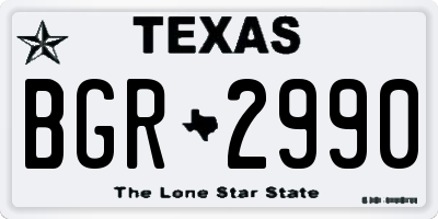 TX license plate BGR2990