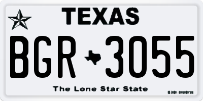 TX license plate BGR3055