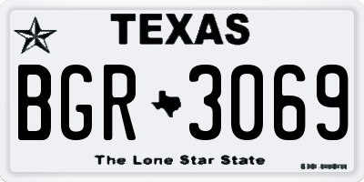 TX license plate BGR3069